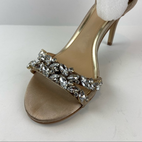 Jewel Badgley Mischka • Caroline Embellished Ankle • Strap Evening Sandals - Picture 8 of 15